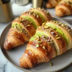 Golden Pistachio Croissants - flirtyfood
