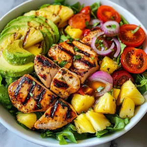 Grilled Pineapple Chicken Salad