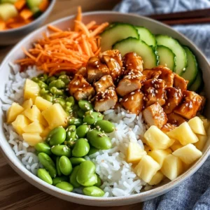 Hawaiian Inspired Chicken Poke Bowl Full of Flavorful Joy