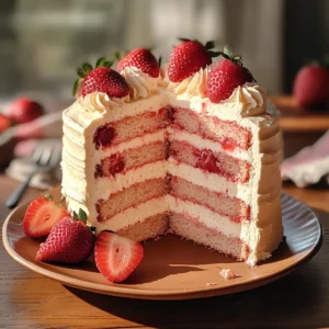 Homemade Strawberry Cake