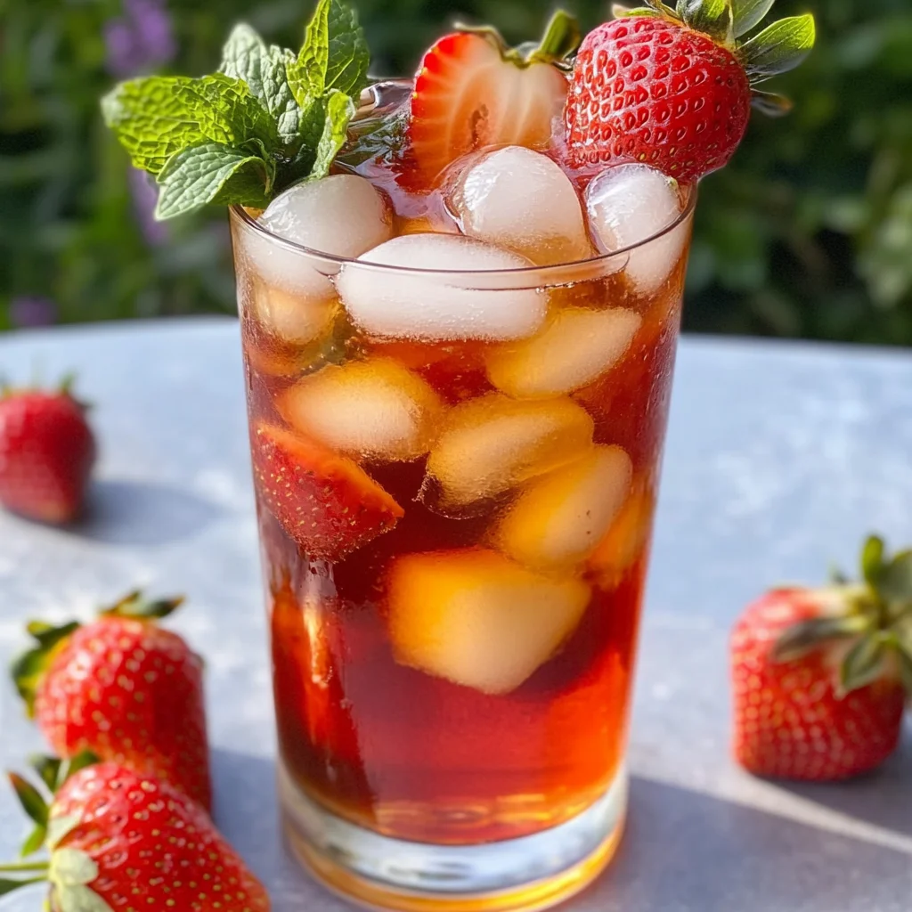 Homemade Strawberry Iced Tea
