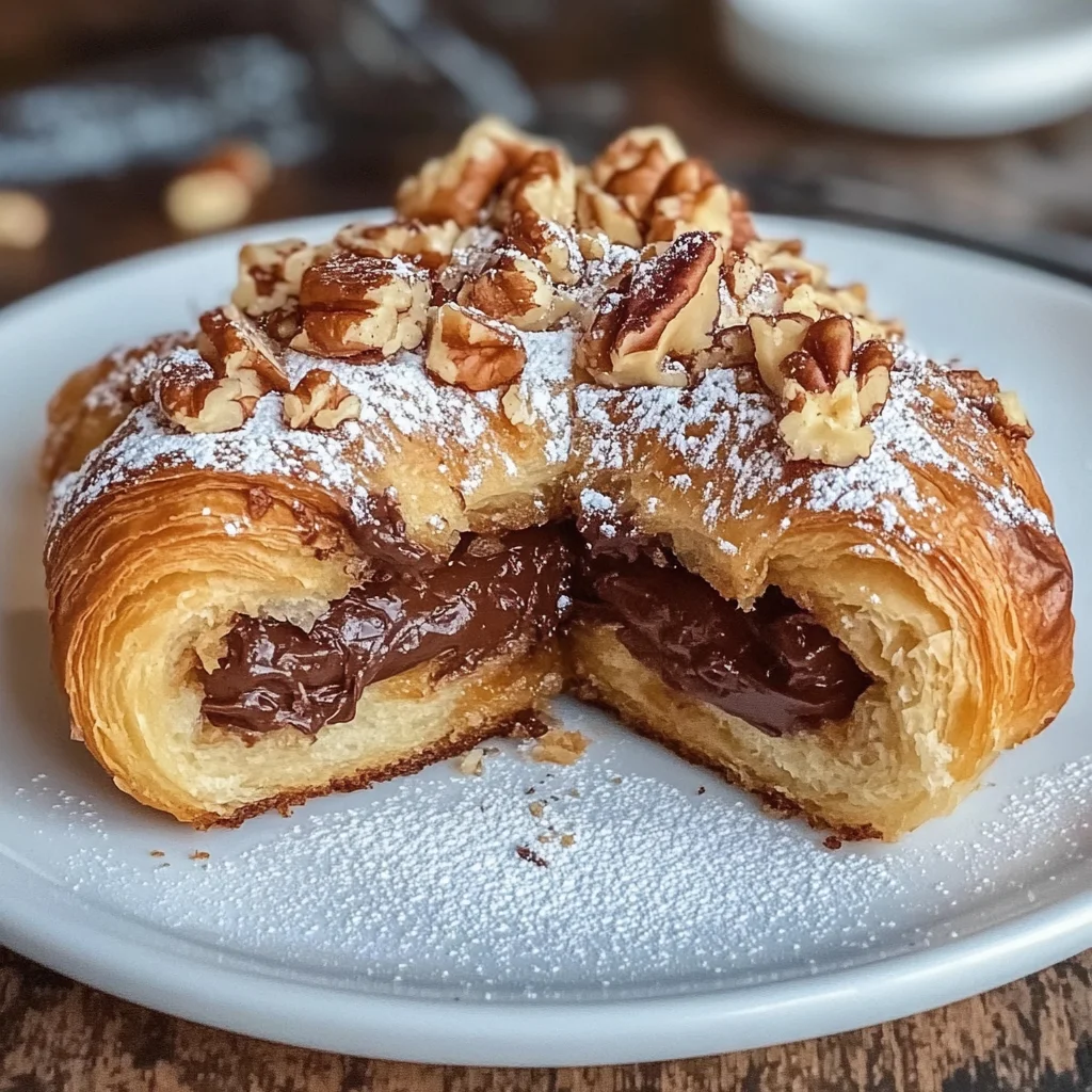 Irresistible Peanut Butter Chocolate Stuffed Croissant French Toast