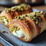 Irresistibly Flaky Pistachio Filled NYC Croissant Rolls