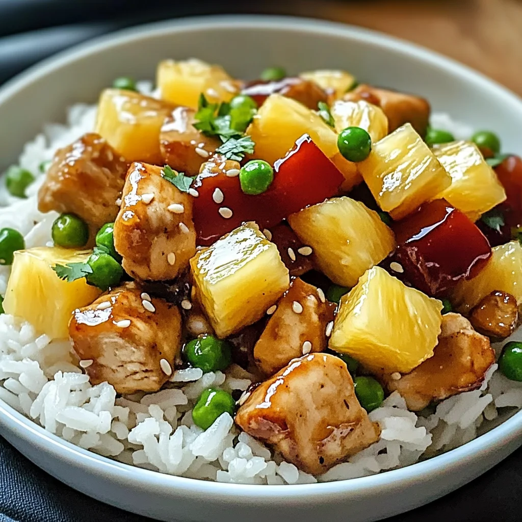 Juicy Pineapple Chicken and Rice! Easy Tropical Dinner