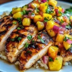 Lemon Ginger Chicken with Pineapple Mango Salsa