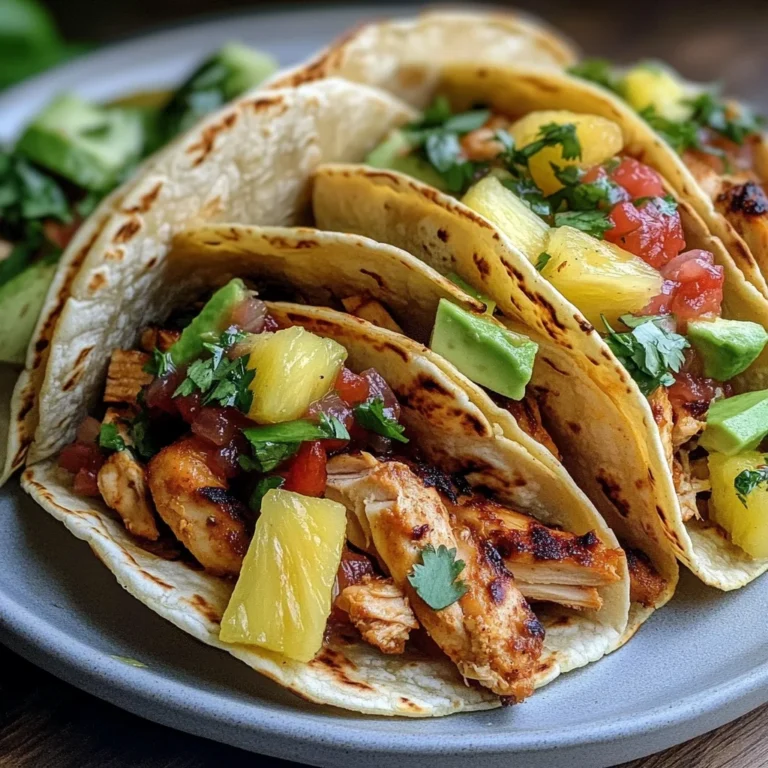Refreshing Pineapple Chicken Tacos