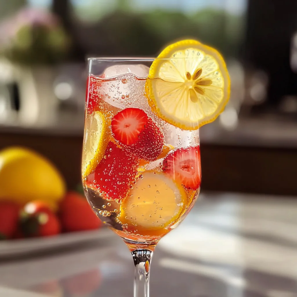 Sparkling Strawberry Lemon Mocktail