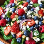 Spinach Berry Salad with Sweet Poppy Seed Dressing