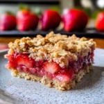 Strawberry Oatmeal Crumble Bars