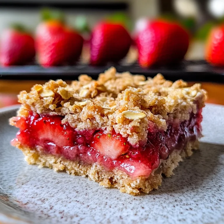 Strawberry Oatmeal Crumble Bars