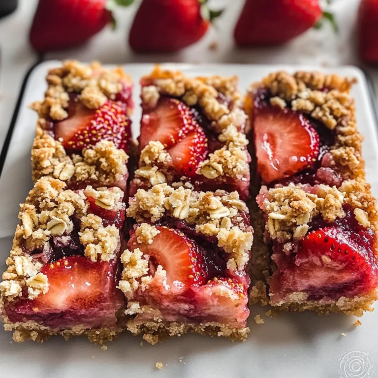 Strawberry Oatmeal Crumble Bars Recipe