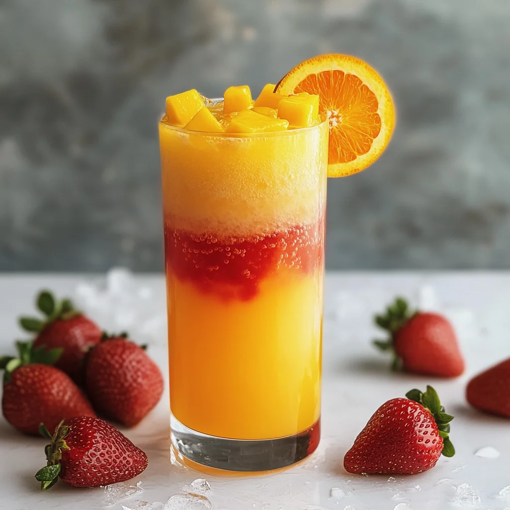 Strawberry Orange Mango Mocktail